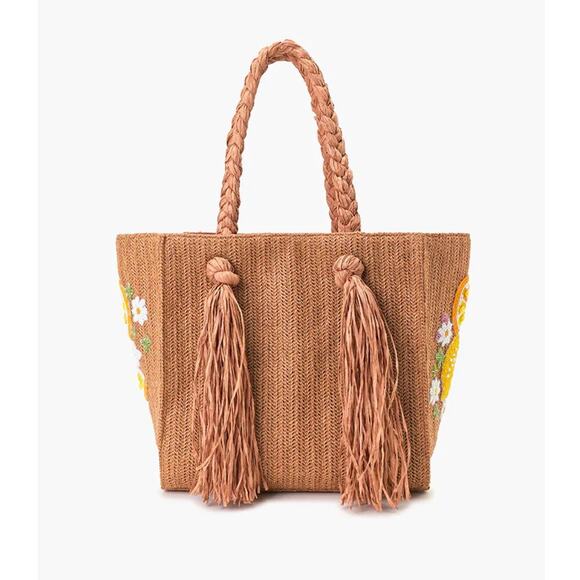 DAISY CITRUS STRAW TOTE - Picture 4 of 5